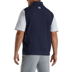FootJoy Stretch Woven Vest With Knit Accents -Cheap The Tee Crest Store footjoy stetch woven vest with knit accents navy 02 24814.1673901543