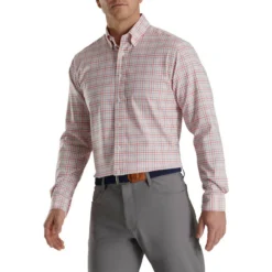 FootJoy Super Soft Woven Plaid Shirt 52 FootJoy Super Soft Woven Plaid Shirt -Cheap The Tee Crest Store footjoy super soft woven plaid shirt white coral pink graphite 01 43825.1671653343