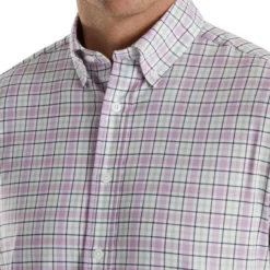 FootJoy Super Soft Woven Plaid Shirt 46 FootJoy Super Soft Woven Plaid Shirt -Cheap The Tee Crest Store footjoy super soft woven plaid shirt white lavender sage navy 03 14175.1671654479
