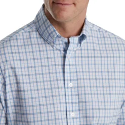 FootJoy Super Soft Woven Plaid Shirt 38 FootJoy Super Soft Woven Plaid Shirt -Cheap The Tee Crest Store footjoy super soft woven plaid shirt white light ocean 03 36816.1671650329