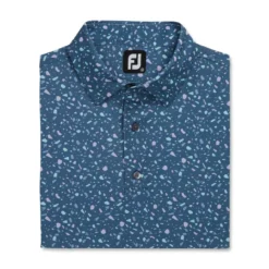 FootJoy Terrazzo Print Lisle Self Collar Polo -Cheap The Tee Crest Store footjoy terrazzo print lisle self collar polo bluestone 04 50545.1673903676