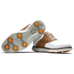 FootJoy Men's Traditions Golf Shoes -Cheap The Tee Crest Store footjoy traditions golf shoes white brown gray 06 61932.1668608804