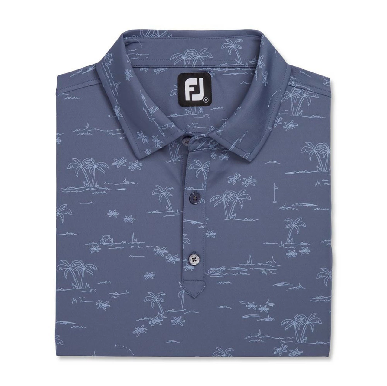 FootJoy Tropic Golf Print Lisle Self Collar Polo 14 FootJoy Tropic Golf Print Lisle Self Collar Polo - Image 12