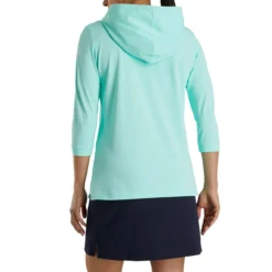 FootJoy Women's 3/4 Sleeve Pinstripe Hoodie -Cheap The Tee Crest Store footjoy womens 3 4 sleeve pinstripe hoodie aquamarine 03 93479.1633109315