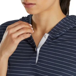 FootJoy Women's 3/4 Sleeve Pinstripe Hoodie -Cheap The Tee Crest Store footjoy womens 3 4 sleeve pinstripe hoodie navy 04 85583.1633109316
