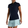 FootJoy Women's Cap Sleeve Tonal Stripe Polo -Cheap The Tee Crest Store footjoy womens cap sleeve tonal stripe polo navy 01 42955.1673900121