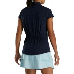 FootJoy Women's Cap Sleeve Tonal Stripe Polo -Cheap The Tee Crest Store footjoy womens cap sleeve tonal stripe polo navy 02 76307.1673900651