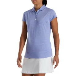 FootJoy Women's Cap Sleeve Tonal Stripe Polo -Cheap The Tee Crest Store footjoy womens cap sleeve tonal stripe polo violet 01 21198.1673899944