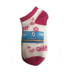FootJoy Women's ComfortSof Low Cut Heart Print Fashion Sock -Cheap The Tee Crest Store footjoy womens comfortsof low cut heart print fashion sock white pink 01 28340.1671656279