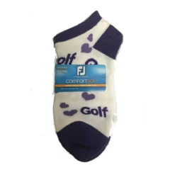 FootJoy Women's ComfortSof Low Cut Heart Print Fashion Sock -Cheap The Tee Crest Store footjoy womens comfortsof low cut heart print fashion sock white purple 01 55872.1671656280