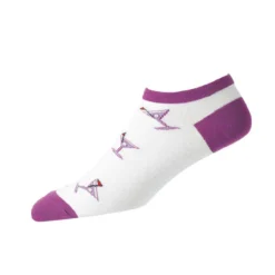 FootJoy Women's ComfortSof Low Cut Martini Print Fashion Sock -Cheap The Tee Crest Store footjoy womens comfortsof low cut martini print fashion sock white purple 01 05429.1671653580