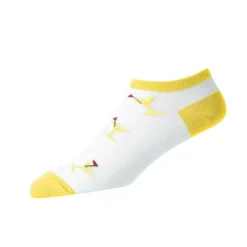 FootJoy Women's ComfortSof Low Cut Martini Print Fashion Sock -Cheap The Tee Crest Store footjoy womens comfortsof low cut martini print fashion sock white yellow 01 61097.1671653580