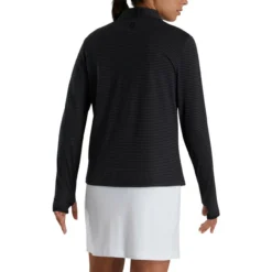 FootJoy Women's Half-Zip Tonal Stripe Mid-Layer -Cheap The Tee Crest Store footjoy womens half zip tonal stripe mid layer black 03 82596.1676594202