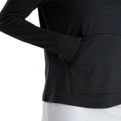 FootJoy Women's Half-Zip Tonal Stripe Mid-Layer -Cheap The Tee Crest Store footjoy womens half zip tonal stripe mid layer black 04 12352.1676595411
