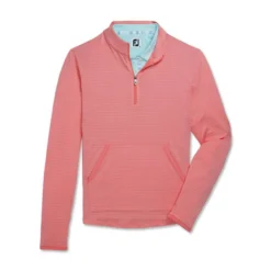 FootJoy Women's Half-Zip Tonal Stripe Mid-Layer -Cheap The Tee Crest Store footjoy womens half zip tonal stripe mid layer bright coral 01 21569.1676593599