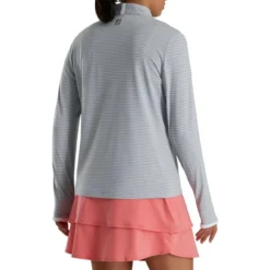 FootJoy Women's Half-Zip Tonal Stripe Mid-Layer -Cheap The Tee Crest Store footjoy womens half zip tonal stripe mid layer grey 03 84619.1676596849