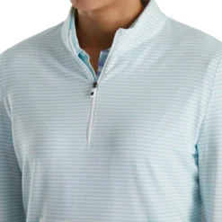 FootJoy Women's Half-Zip Tonal Stripe Mid-Layer -Cheap The Tee Crest Store footjoy womens half zip tonal stripe mid layer sky 04 47294.1676583533
