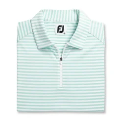 FootJoy Women's Heather Stripe Polo -Cheap The Tee Crest Store footjoy womens heather stripe polo aquamarine 05 94232.1631901194