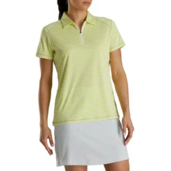 FootJoy Women's Heather Stripe Polo -Cheap The Tee Crest Store footjoy womens heather stripe polo citrus 02 27872.1631901194
