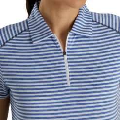FootJoy Women's Heather Stripe Polo -Cheap The Tee Crest Store footjoy womens heather stripe polo cobalt 04 21695.1631901195