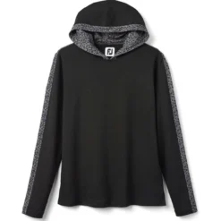 FootJoy Women's Lightweight Mesh Knit Spot Print Trim Hoodie