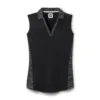 FootJoy Women's Open Placket Sleeveless Polo -Cheap The Tee Crest Store footjoy womens open placket sleeveless polo black 01 79463.1673285373