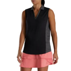 FootJoy Women's Open Placket Sleeveless Polo 19 FootJoy Women's Open Placket Sleeveless Polo -Cheap The Tee Crest Store footjoy womens open placket sleeveless polo black 02 39819.1673285373