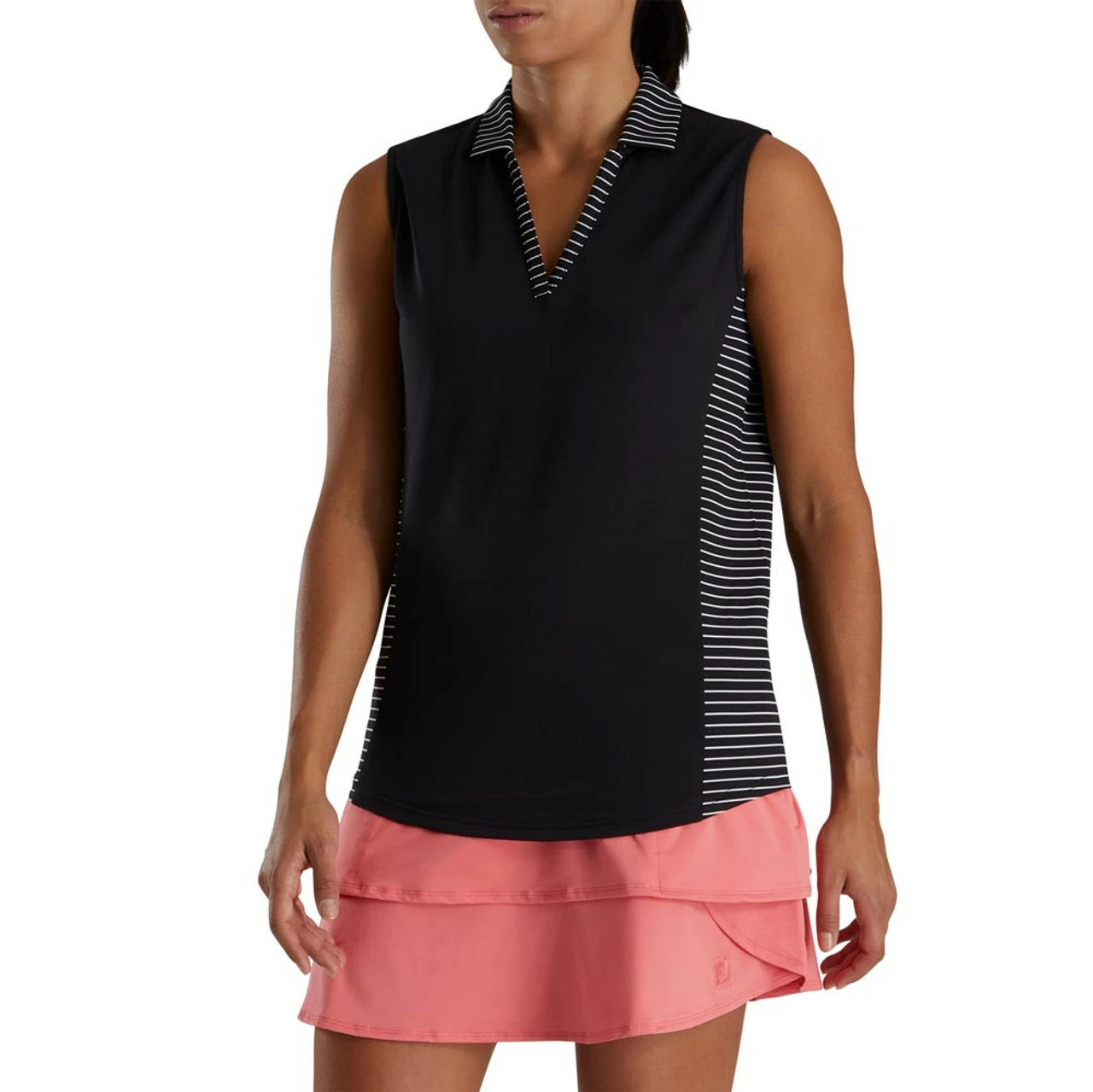 FootJoy Women's Open Placket Sleeveless Polo 4 FootJoy Women's Open Placket Sleeveless Polo - Image 2
