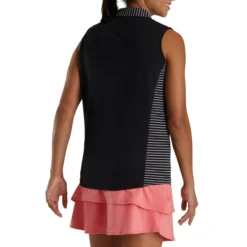 FootJoy Women's Open Placket Sleeveless Polo 20 FootJoy Women's Open Placket Sleeveless Polo -Cheap The Tee Crest Store footjoy womens open placket sleeveless polo black 03 44943.1673285373