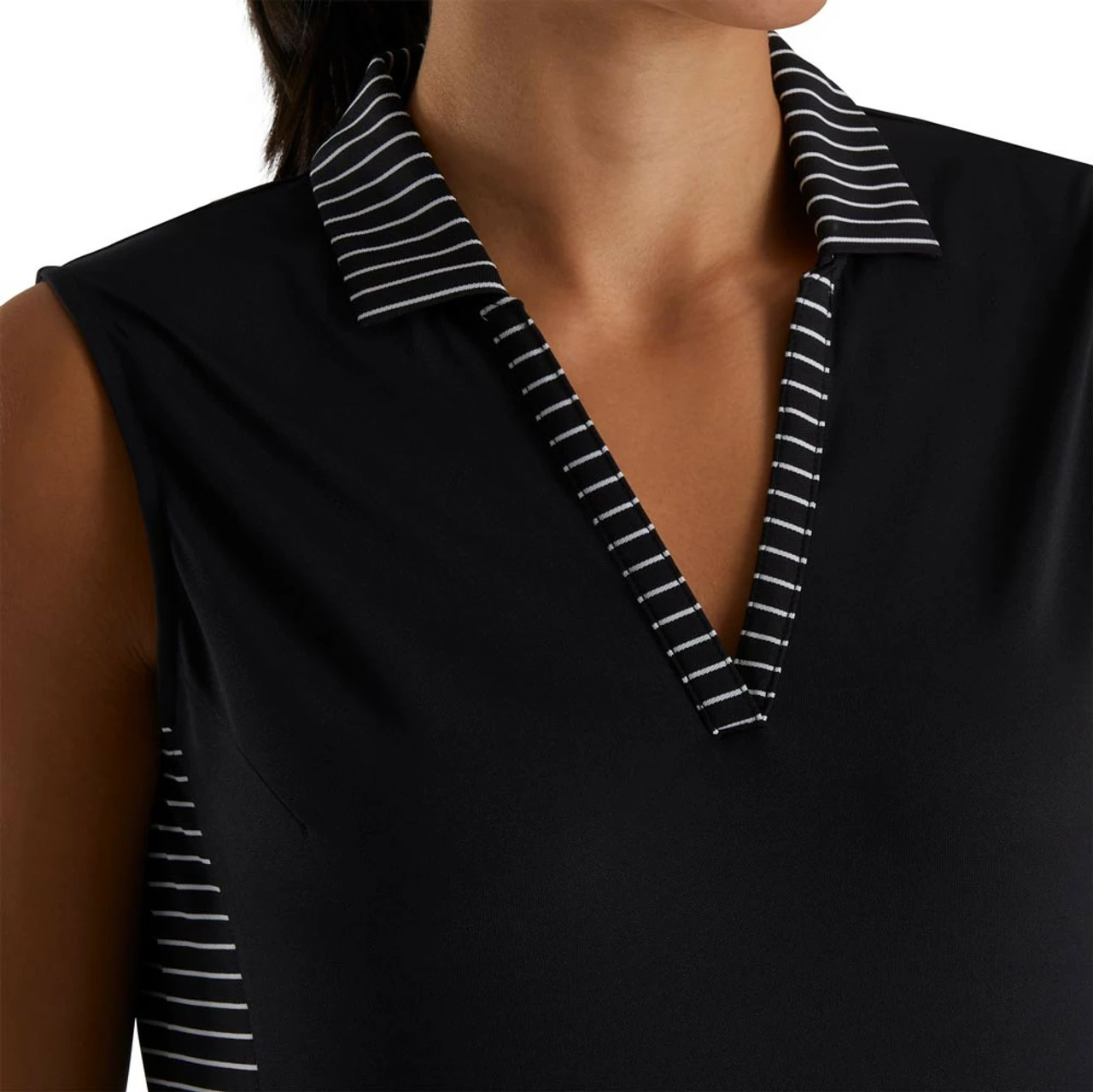 FootJoy Women's Open Placket Sleeveless Polo 6 FootJoy Women's Open Placket Sleeveless Polo - Image 4