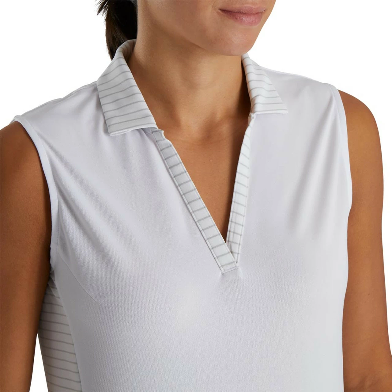 FootJoy Women's Open Placket Sleeveless Polo 14 FootJoy Women's Open Placket Sleeveless Polo - Image 12