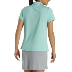 FootJoy Women's Open Placket Space Dye Polo -Cheap The Tee Crest Store footjoy womens open placket space dye polo aquamarine white 03 77705.1631902166
