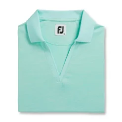 FootJoy Women's Open Placket Space Dye Polo -Cheap The Tee Crest Store footjoy womens open placket space dye polo aquamarine white 05 65345.1631902166