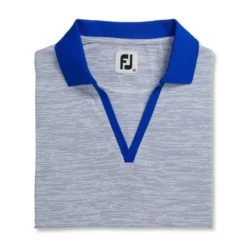 FootJoy Women's Open Placket Space Dye Polo -Cheap The Tee Crest Store footjoy womens open placket space dye polo white cobalt 05 38174.1631902167