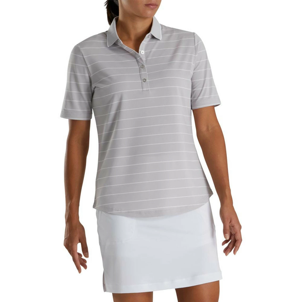 FootJoy Women's Pique Pinstripe Half Sleeve Polo 3 FootJoy Women's Pique Pinstripe Half Sleeve Polo