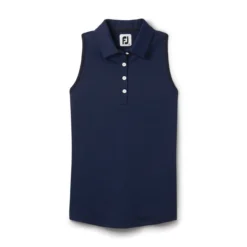 FootJoy Women's Ribbed Sleeveless Polo -Cheap The Tee Crest Store footjoy womens ribbed sleeveless polo navy 01 80873.1676598154
