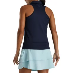 FootJoy Women's Ribbed Sleeveless Polo -Cheap The Tee Crest Store footjoy womens ribbed sleeveless polo navy 03 59938.1676582853