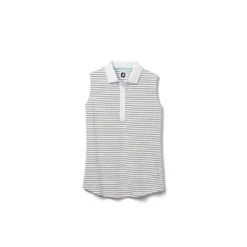 FootJoy Women's Sleeveless Pinstripe Polo -Cheap The Tee Crest Store footjoy womens sleeveless pinstripe polo white 01 46442.1633122943