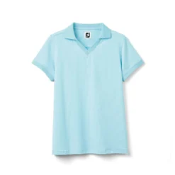 FootJoy Women's Stretch Lisle End On End Open Collar Polo -Cheap The Tee Crest Store footjoy womens stretch lisle end on end open collar polo light blue 01 38889.1633379496