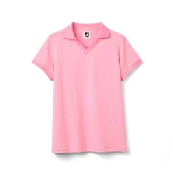 FootJoy Women's Stretch Lisle End On End Open Collar Polo -Cheap The Tee Crest Store footjoy womens stretch lisle end on end open collar polo pink azalea 01 47866.1633379496