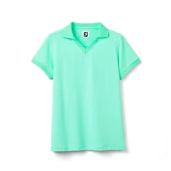 FootJoy Women's Stretch Lisle End On End Open Collar Polo -Cheap The Tee Crest Store footjoy womens stretch lisle end on end open collar polo spearmint 01 36663.1633379496