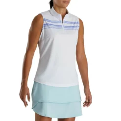 FootJoy Women's Watercolor Block Sleeveless Polo -Cheap The Tee Crest Store footjoy womens watercolor block sleeveless polo white violet 02 43612.1676590005