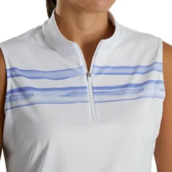 FootJoy Women's Watercolor Block Sleeveless Polo -Cheap The Tee Crest Store footjoy womens watercolor block sleeveless polo white violet 04 69403.1676588732