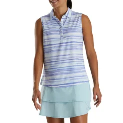 FootJoy Women's Watercolor Sleeveless Polo -Cheap The Tee Crest Store footjoy womens watercolor sleeveless polo violet 01 08451.1673904485