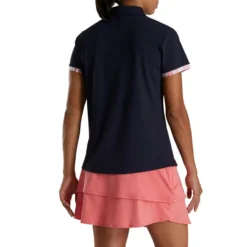 FootJoy Women's Watercolor Trim Polo -Cheap The Tee Crest Store footjoy womens watercolor trim polo navy 03 01424.1676594030