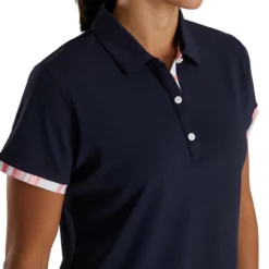 FootJoy Women's Watercolor Trim Polo -Cheap The Tee Crest Store footjoy womens watercolor trim polo navy 04 47523.1676589546