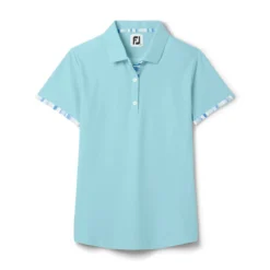 FootJoy Women's Watercolor Trim Polo -Cheap The Tee Crest Store footjoy womens watercolor trim polo sky 01 93409.1676588866