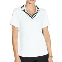 GGBLUE Elisha Polo -Cheap The Tee Crest Store ggblue elisha polo white black 01 53097.1649879330