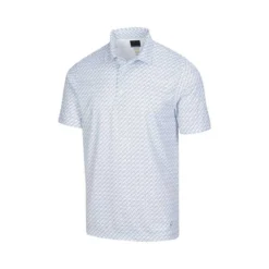 Greg Norman ML75 Microlux Iron Print Polo -Cheap The Tee Crest Store greg norman ml75 microlux iron print polo white 01 86557.1644349993