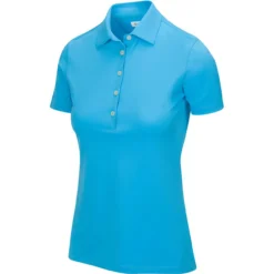 Greg Norman Women's Freedom Micro Pique Short Sleeve Polo -Cheap The Tee Crest Store greg norman womens freedom micro pique short sleeve polo riviera blue 01 81686.1659043413